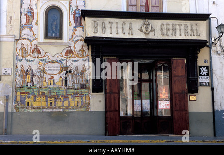 La vieille centrale Xativa botica drugstore Banque D'Images