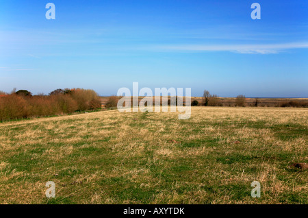 Site de Roman Fort, Branodunum, Rack à Hill, Brancaster, Norfolk, Royaume-Uni. Banque D'Images