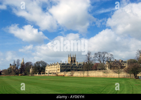 Oxford, Angleterre. Merton College à Corpus Christi College et le Christ Church College dans l'arrière-plan Banque D'Images