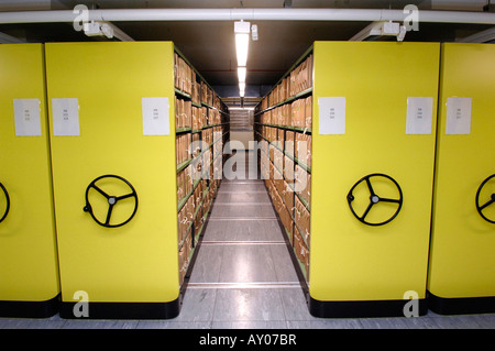 Le bureau des documents des Archives nationales de Kew près de Londres en Angleterre. Banque D'Images