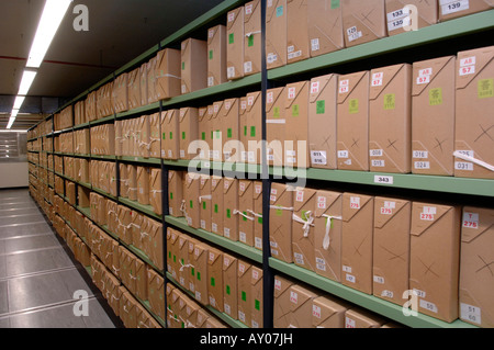 Le bureau des documents des Archives nationales de Kew près de Londres en Angleterre. Banque D'Images