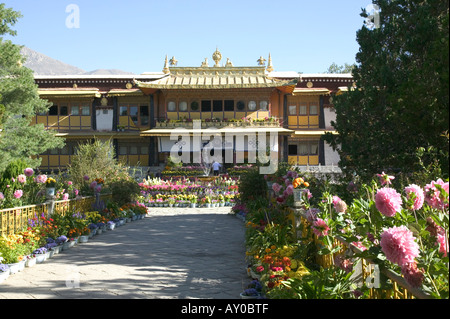 Norbulingka, le Palais d'été du dalaï-lama, Lhassa, dans la région autonome du Tibet, Chine. Septembre 06. Banque D'Images