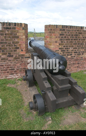 Cannon à Tilbury Fort Essex GB UK Banque D'Images