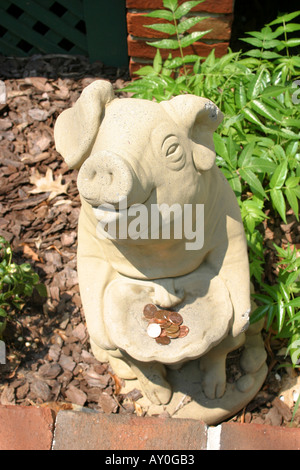 Statue d'une petite exploitation porcine changer de l'argent dans le Maryland Annapolis Banque D'Images