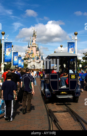 La rue principale d'Eurodisney, Paris. Banque D'Images