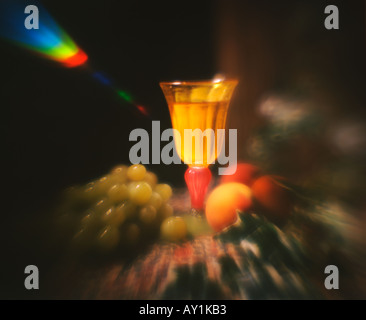 Fruits et vin Banque D'Images