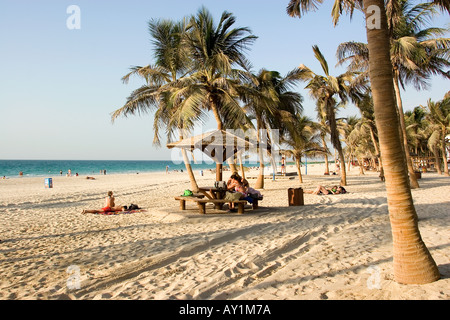 Le Parc de la plage de Jumeirah Dubaï Émirats Arabes Unis Banque D'Images