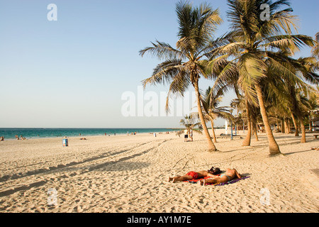 Le Parc de la plage de Jumeirah Dubaï Émirats Arabes Unis Banque D'Images