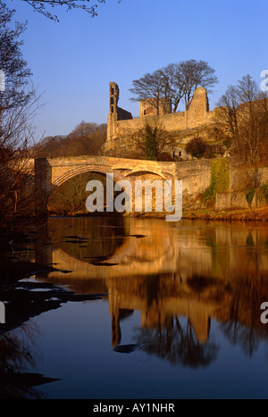 Le Château, Barnard Castle, comté de Durham sur la Rivière Tees Banque D'Images