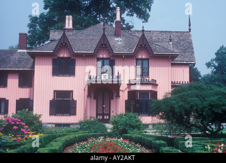 Woodstock Connecticut USA Cottage Roseland Monument maison néo-gothique construite vers 1846 architecte Joseph Collins Wells Banque D'Images