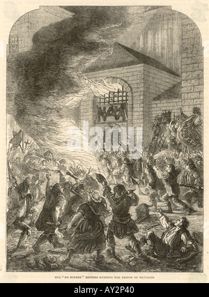 Les émeutes de Gordon 1780 Banque D'Images