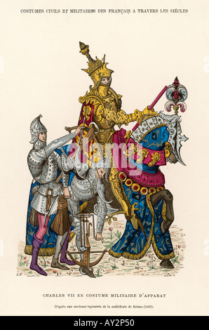 Charles VII sur le cheval Banque D'Images