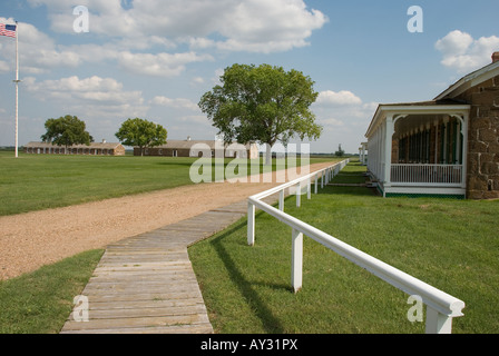 Entrée touristique au lieu historique national Fort Larned, Kansas, États-Unis Banque D'Images