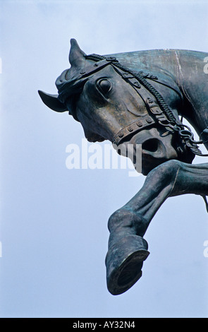 Statue cheval détail - Monumento a Vittorio Emanuele II, Piazza Venezia à Rome (Italie) Banque D'Images