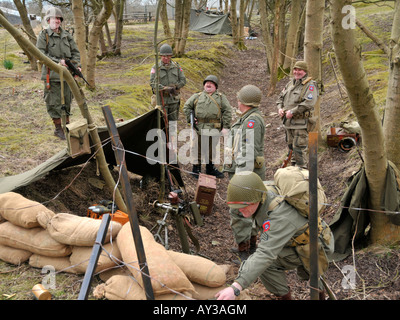 Reconstitution de la guerre Crich Forties Weekend Peak District Derbyshire Angleterre Royaume-Uni Banque D'Images