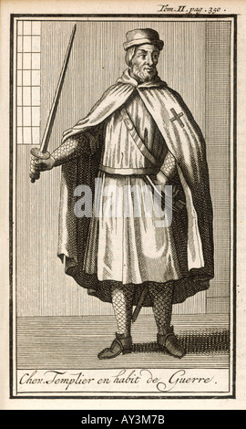 En Robe de guerre des Templiers Banque D'Images