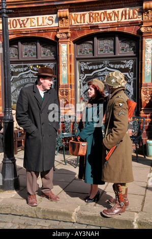 Reconstitution de la guerre Crich Forties Weekend Peak District Derbyshire Angleterre Royaume-Uni Banque D'Images