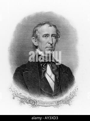 Le président John Tyler Banque D'Images