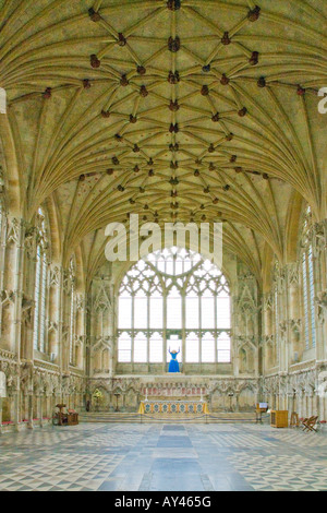 La Lady Chapel restauré dans le centre historique et archetectural important période Normande Cathédrale d'Ely UK Banque D'Images