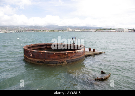 USS Arizona Memorial à Pearl Harbor Oahu Hawaii Banque D'Images