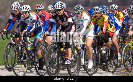 Cicle racing, typique, l'Allgaeu Unterthingau 30 04 2006 Banque D'Images