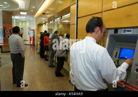 Scotiabank Inverlat les clients et employés de banque à banque succursale dans la ville de Mexico Banque D'Images