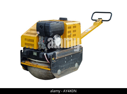 Petite machine à vapeur isolé sur blanc. Banque D'Images