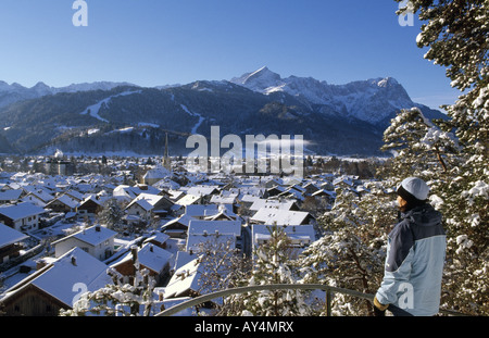 Garmisch-Partenkirchen, Werdenfelser Land, Bavière, Allemagne Banque D'Images