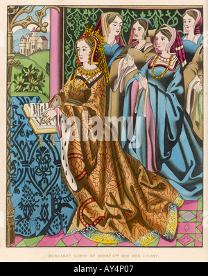 La Reine et Mesdames de la Cour Banque D'Images