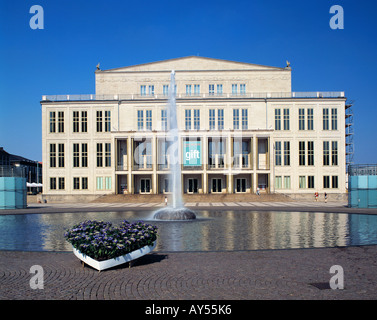 Opernhaus am Augustusplatz Leipzig, parthe, Pleisse, Weisse Elster, Leipziger Tieflandsbucht, Sachsen Banque D'Images