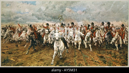 Scots Greys à Waterloo Banque D'Images