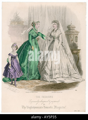 Fashions Avril 1868 Banque D'Images