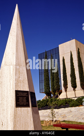 Mémorial à Challenger et les astronautes de la navette spatiale Columbia, de l'International Space Hall of Fame à Alamogordo, Nouveau Mexique. Banque D'Images