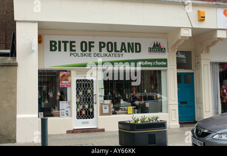 Royaume-uni, Angleterre, dans le Sussex. Polish Delicatessen Banque D'Images