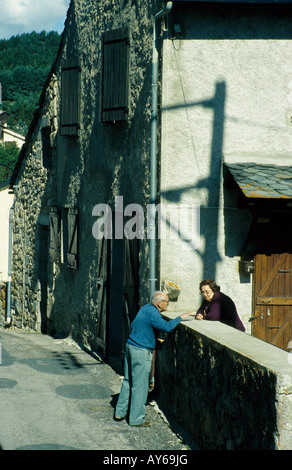 La vie du village, la Llagonne, Cerdagne, Pyrénées Méditerranée, France Banque D'Images