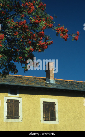 Maison de village typique dans le village de La Llagonne, Cerdagne, Pyrénées Méditerranée, France Banque D'Images