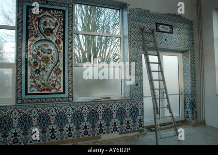 Intérieur de la mosquée de Fatih en construction Roermond Pays-Bas Limburg Banque D'Images