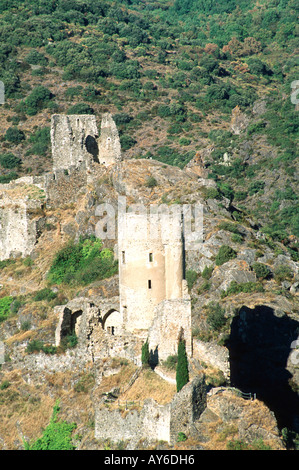 Aude Pays Cathare les 4 châteaux de Lastours Banque D'Images