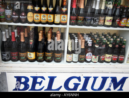 Variétés de bière en vente à Bruxelles boutique Banque D'Images