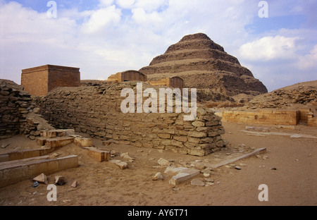 Le mastaba Tombs Djoser pyramide à degrés de Zoser Sakkarah Saqqarah Saqqarah Caire République arabe d'Egypte Afrique du Nord Moyen-orient Banque D'Images