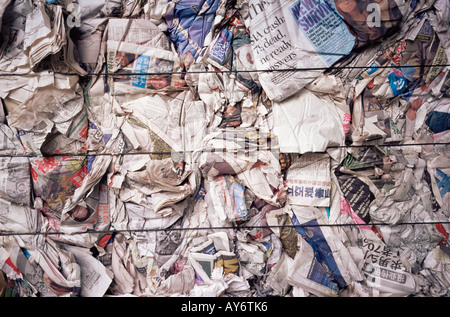 Emmitouflés papier pour recyclage Banque D'Images