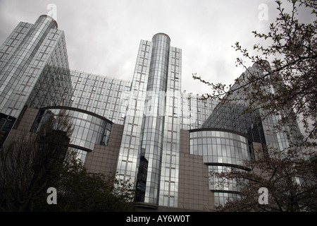 Partie de bâtiments du Parlement européen à Bruxelles Banque D'Images
