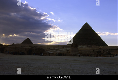 Mortuaire royal égyptien et des bâtiments sacrés des pyramides de Gizeh Nécropole Caire République arabe d'Egypte Afrique du Nord Moyen-orient Banque D'Images