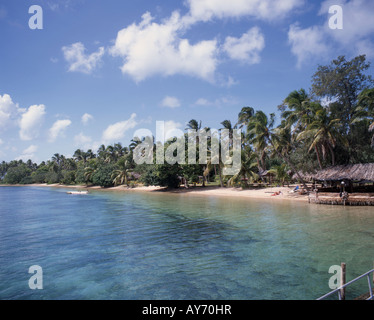 Vue sur la plage, l'île de Pangaimotu, Tongatapu, Royaume des Tonga Banque D'Images