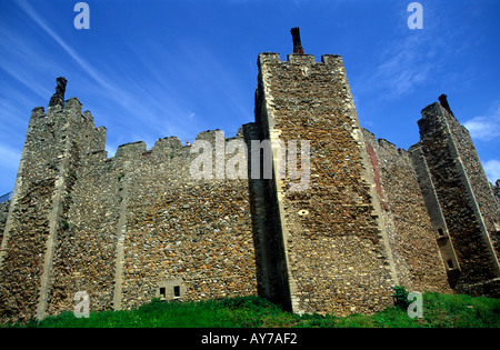 Murs tours remparts Framlingham castle Suffolk Angleterre Banque D'Images
