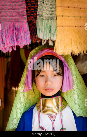 Girl in hill village Chiang Rai en Thaïlande Banque D'Images