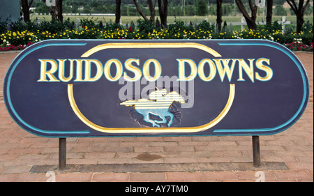 Ruidoso Downs, accueil à l'All American Futurity - quartier le plus riche du monde course de chevaux, de Ruidoso Downs, Nouveau Mexique. Banque D'Images