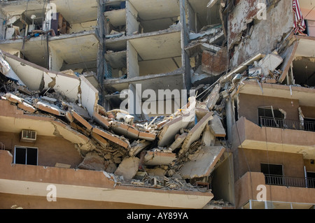 Dans le domaine de la destruction du Hezbollah à Beyrouth Liban Banque D'Images