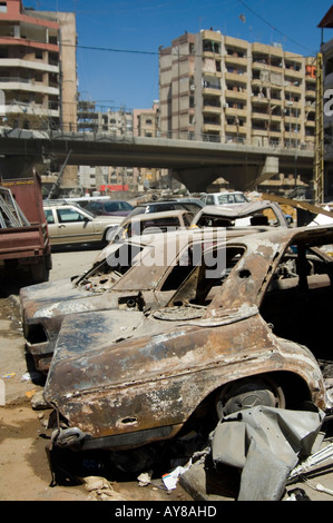 Détruire le Hezbollah à Beyrouth Liban zone Banque D'Images