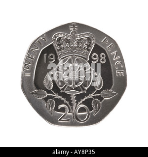 pièce de 20 pence Banque D'Images